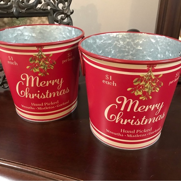 🎄Set/2 Vintage Style Christmas Containers - Picture 1 of 7